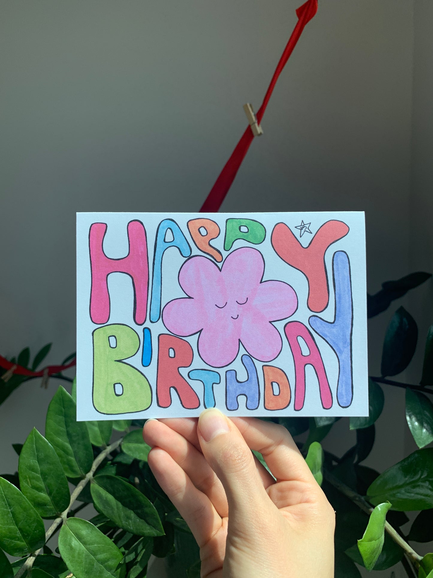 Happy Birthday-Flower - Greeting Card