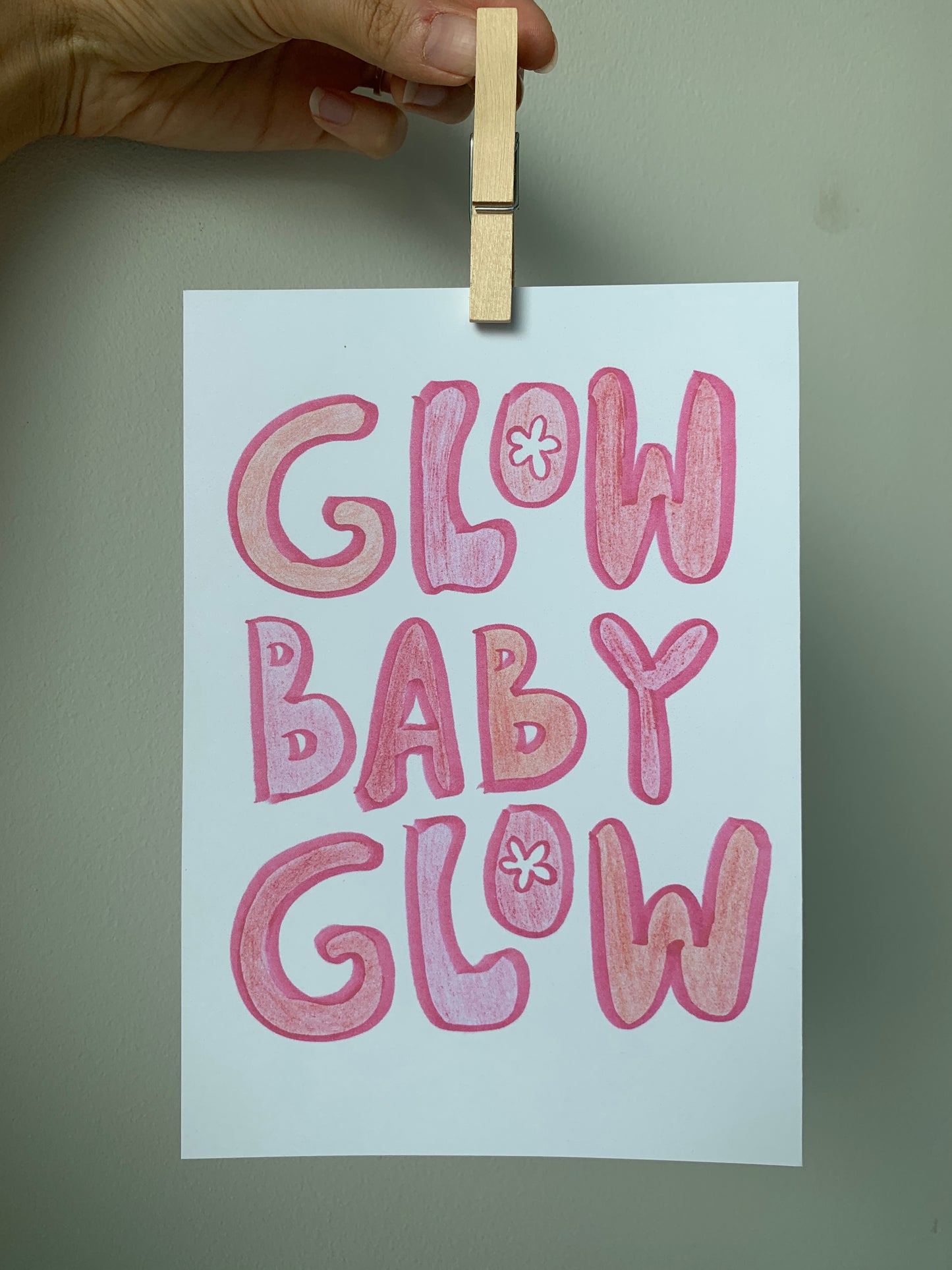 Glow Baby Glow Print- A5