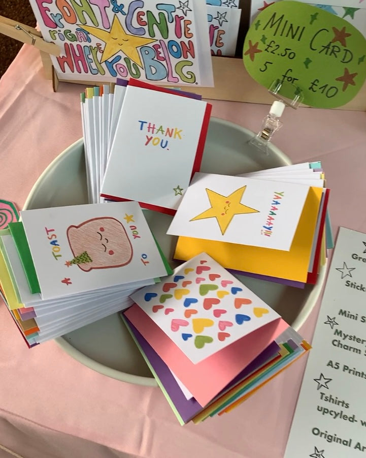 Hearts- Mini Greeting Card