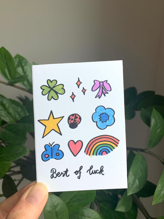 Best Of Luck- Mini Greeting Card