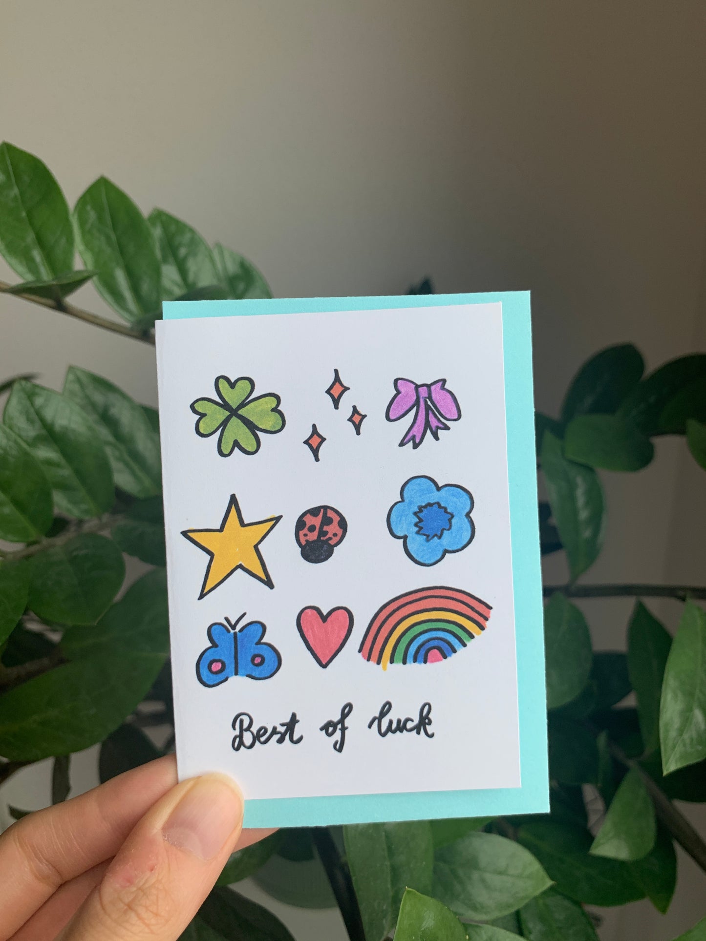 Best Of Luck- Mini Greeting Card