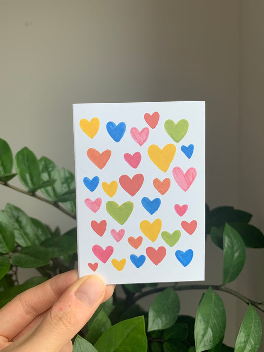 Hearts- Mini Greeting Card