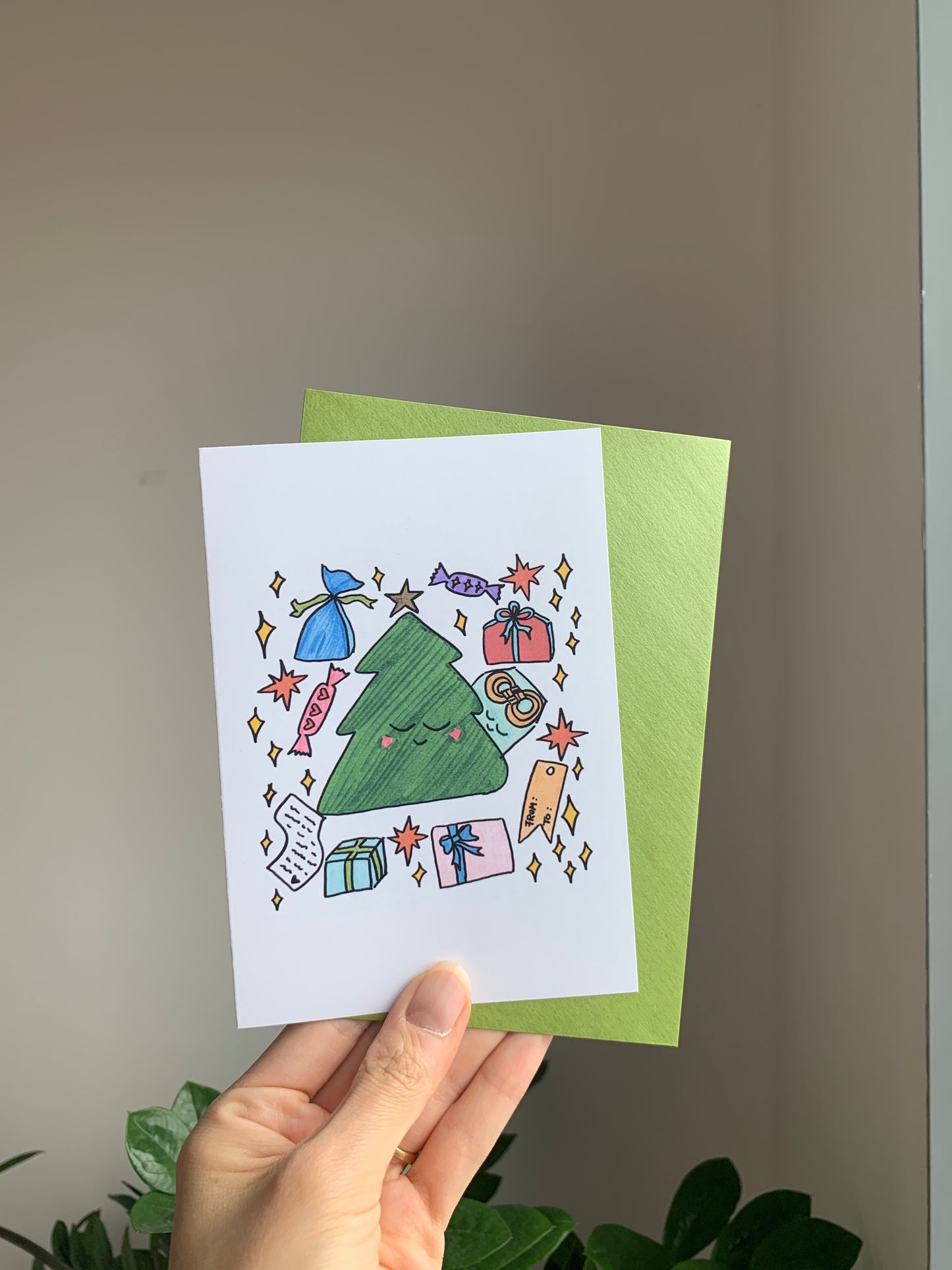 Tree Presents- Greeting Card
