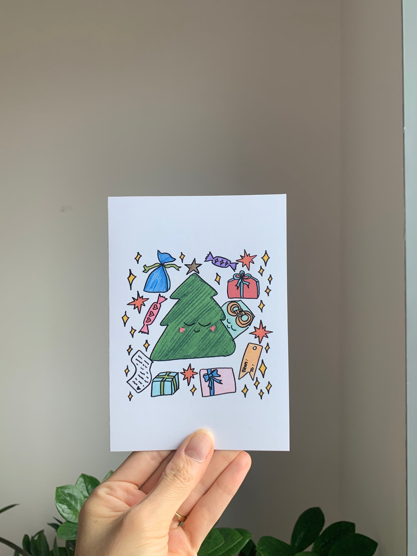 Tree Presents- Greeting Card