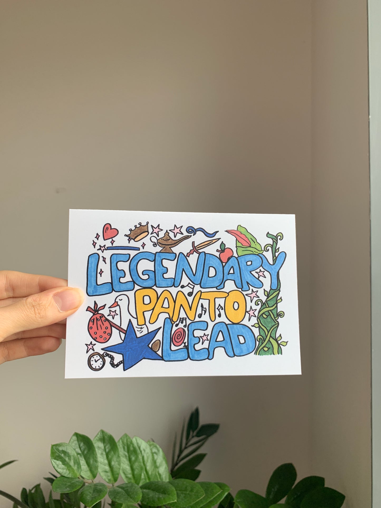 Panto Lead- Greeting Card