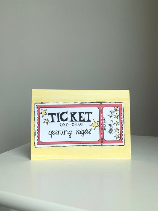 Ticket - Greeting Card