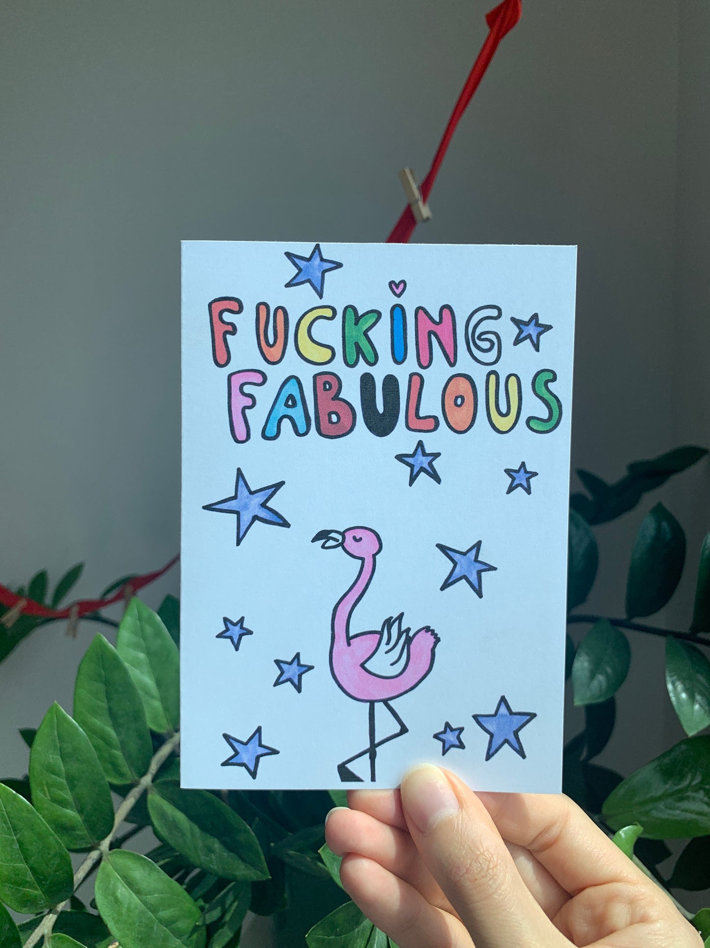 Fucking Fabulous Flamingo - Greeting Card