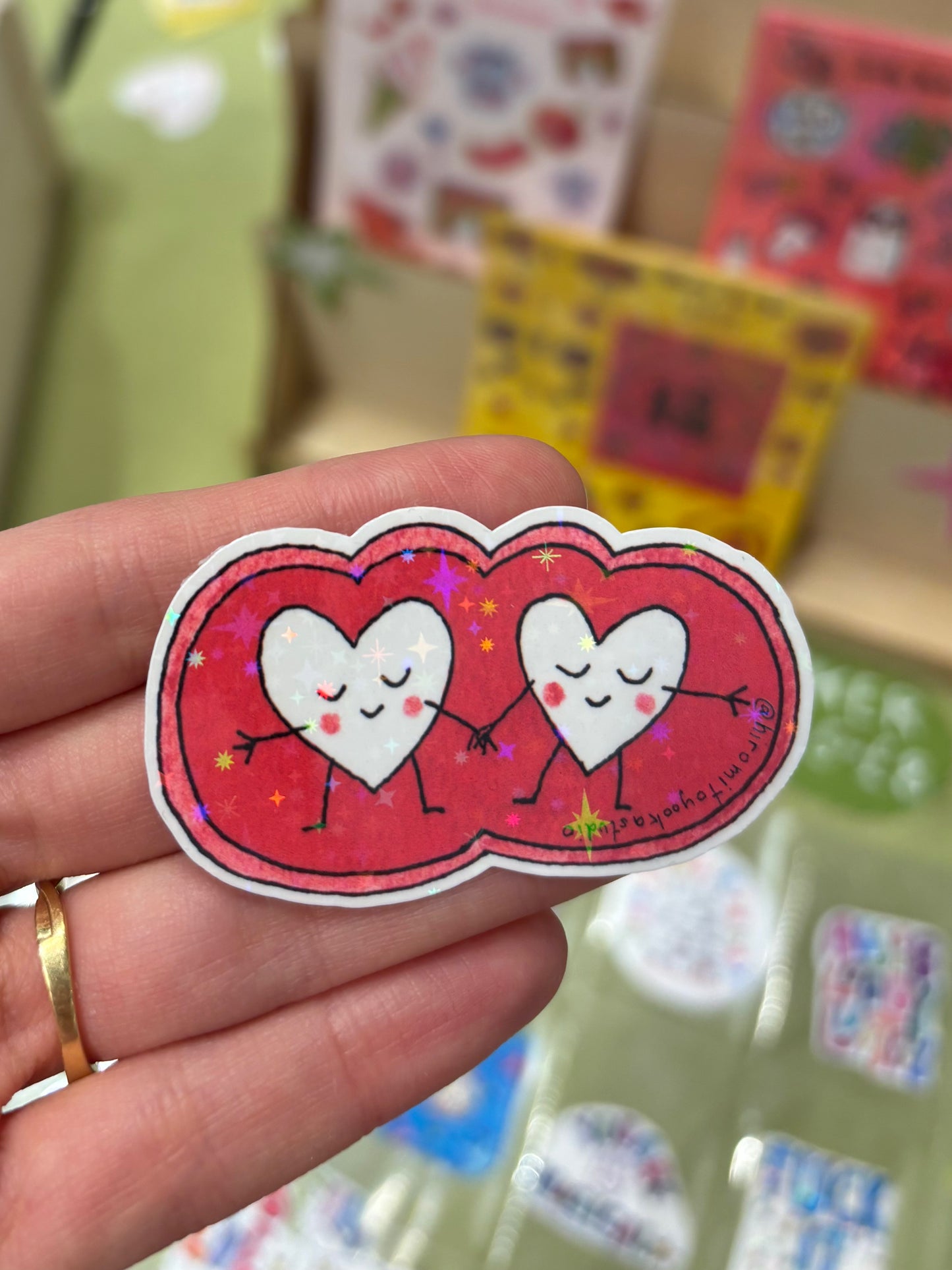Dancing Hearts - Sticker