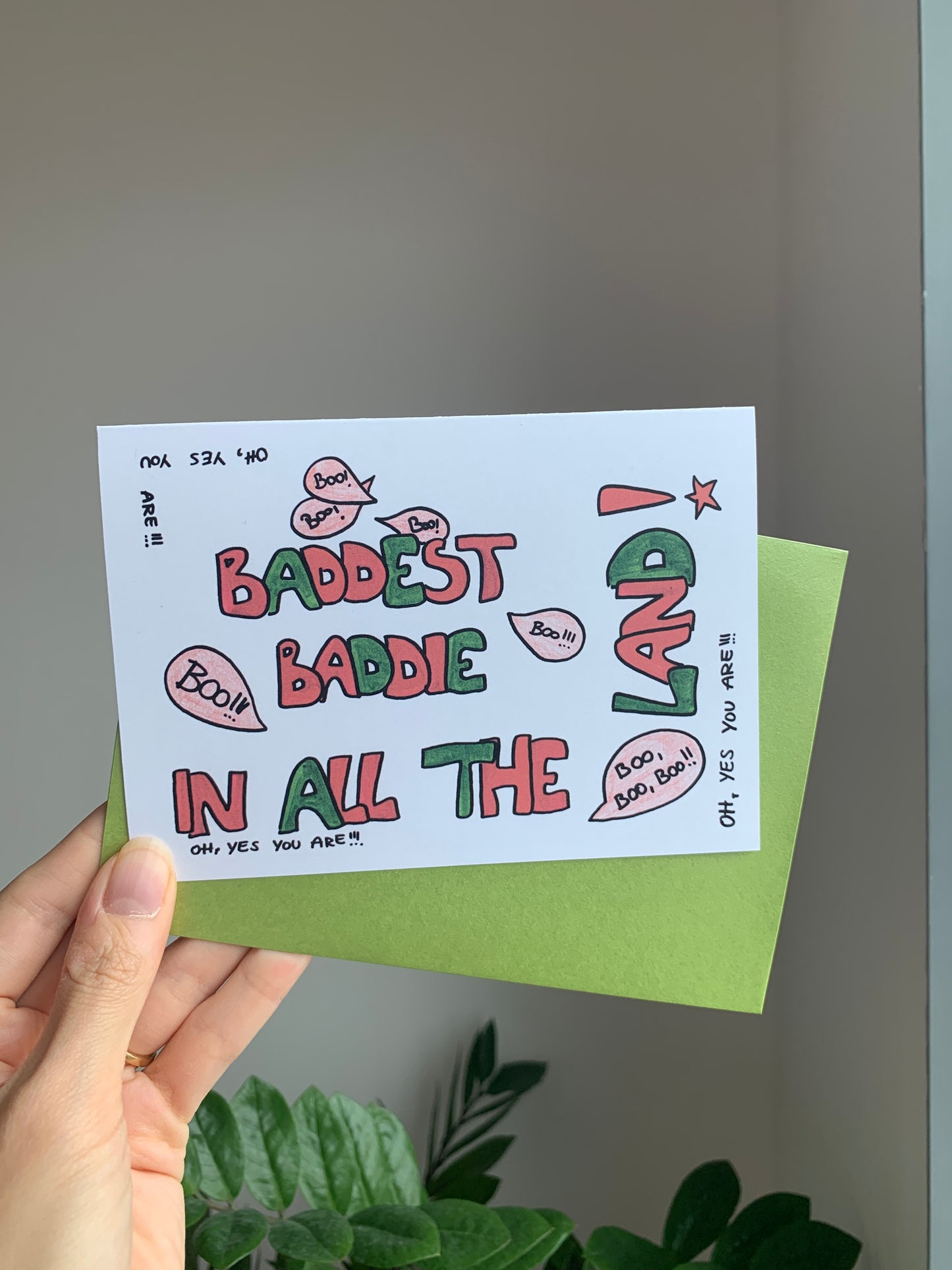 Baddest Baddie Panto- Greeting Card