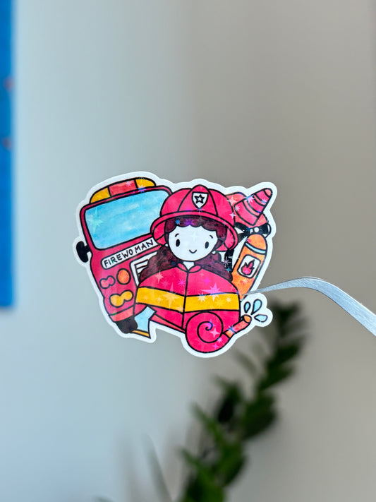 Firewoman - Sticker