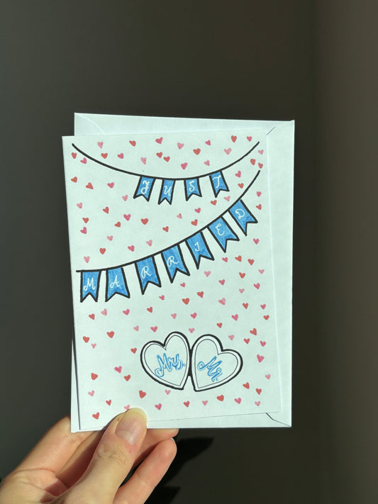 Just Married - Greeting Card