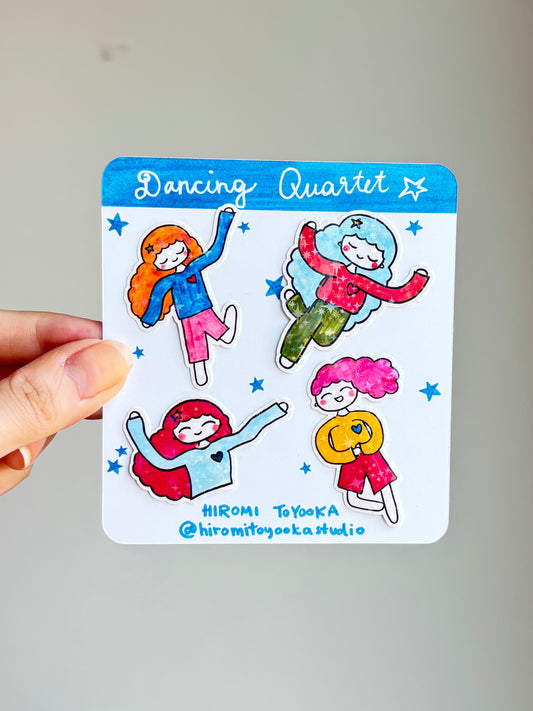 Dancing Quartet- Sticker Pack