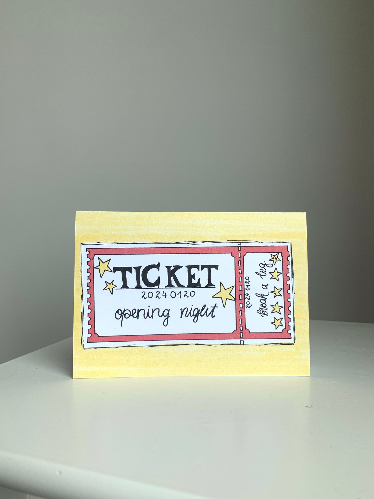 Ticket - Greeting Card