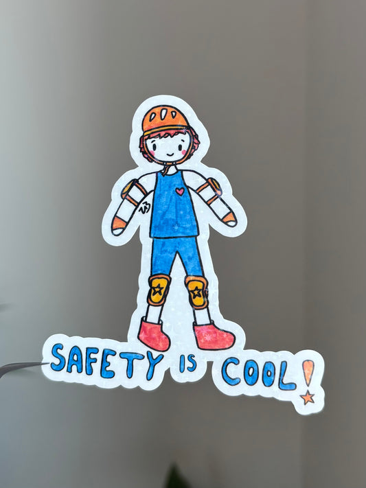 Safety Is Cool (Blue) - Jumbo Sticker
