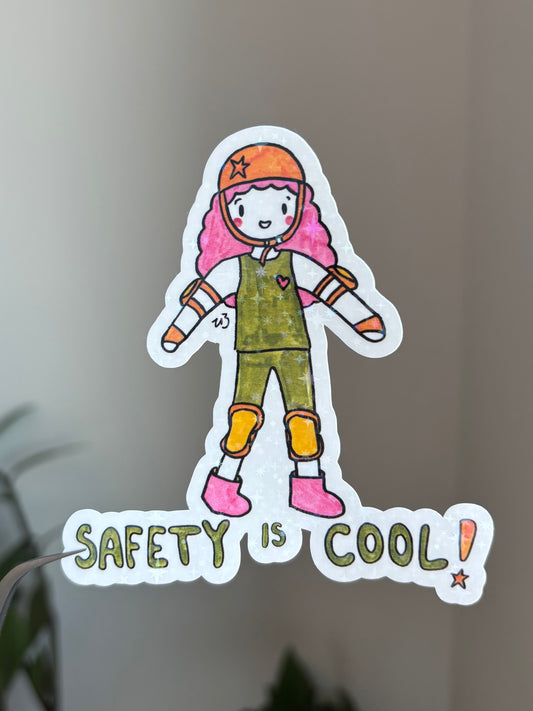 Safety Is Cool (Green) - Jumbo Sticker