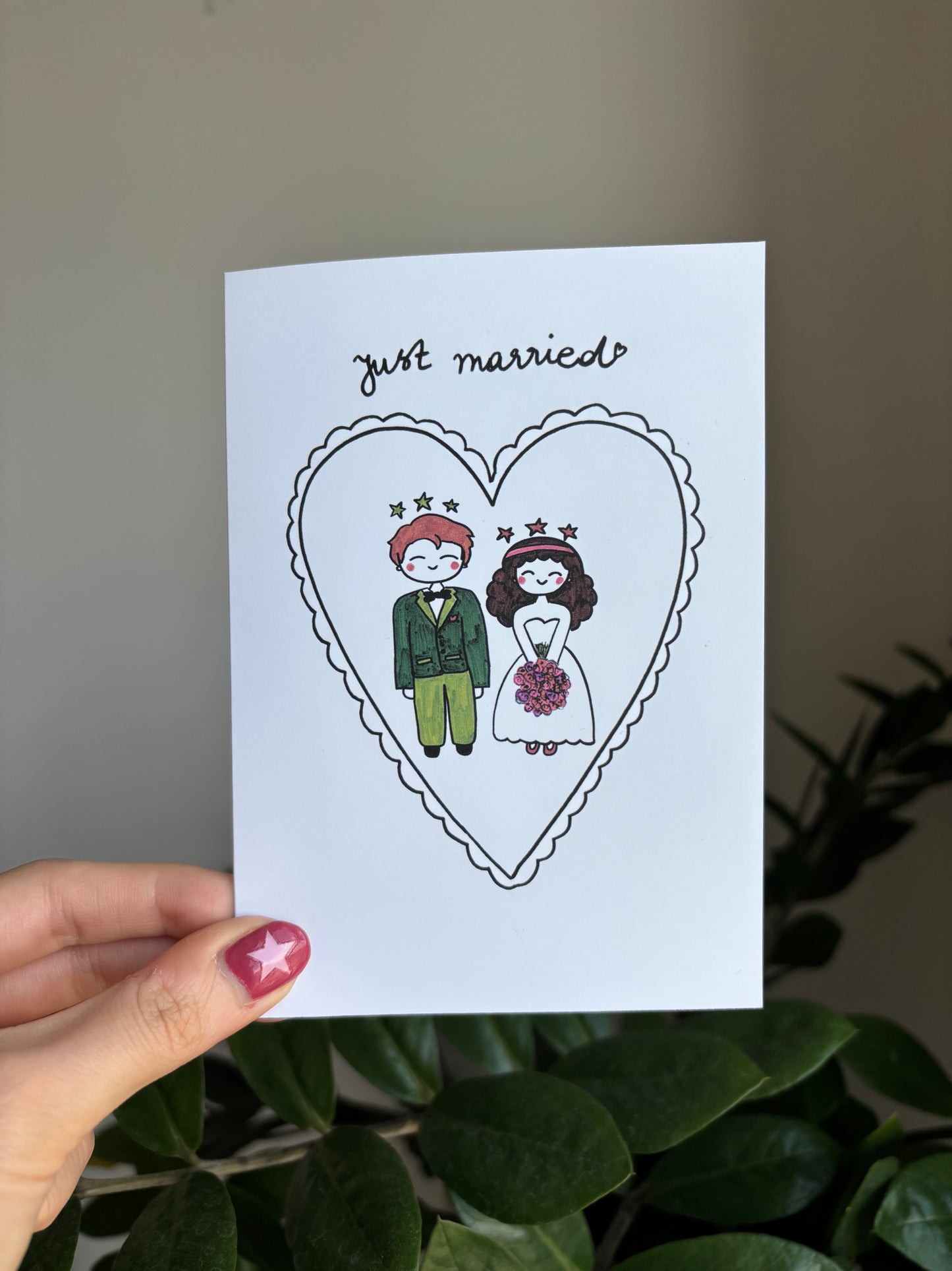 Just Married- Greeting Card