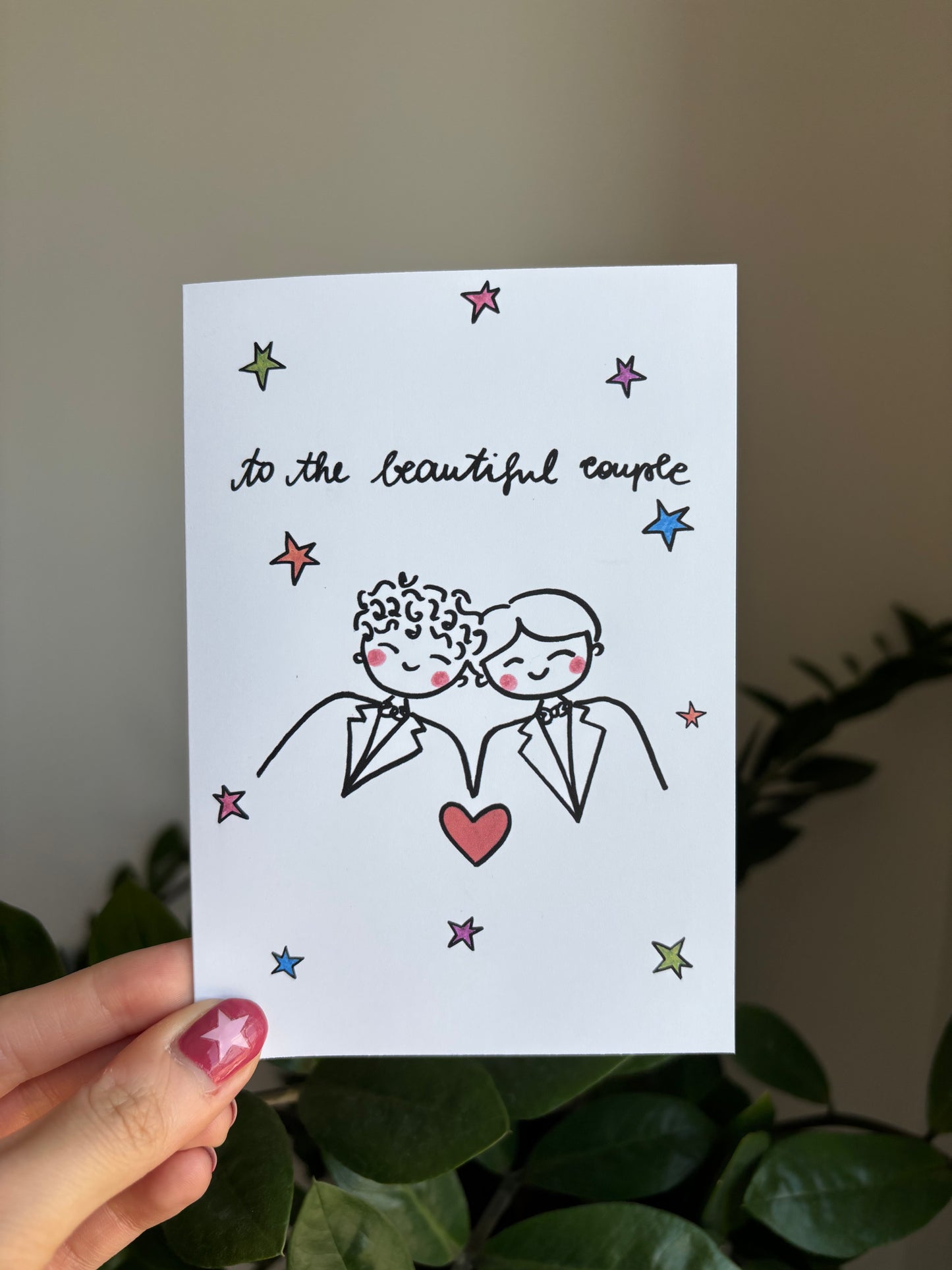 To The Beautiful Couple- Greeting Card